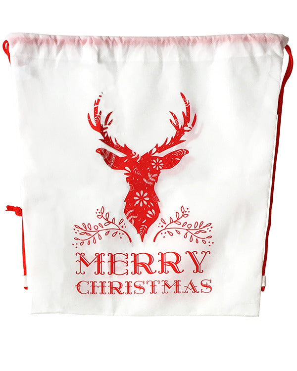 Xmas Deer Small Backpack Non Woven Bag