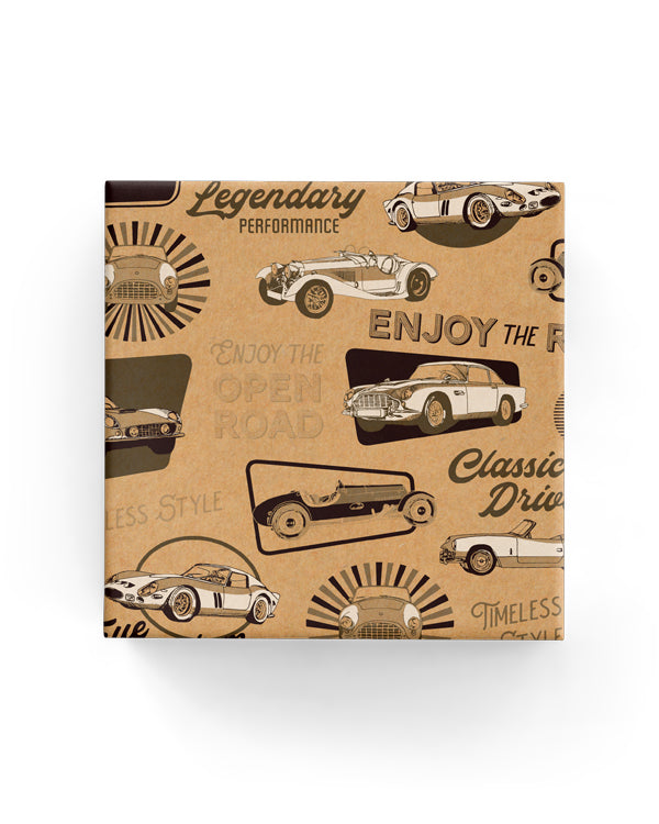 Vintage Cars on Kraft Wrap
