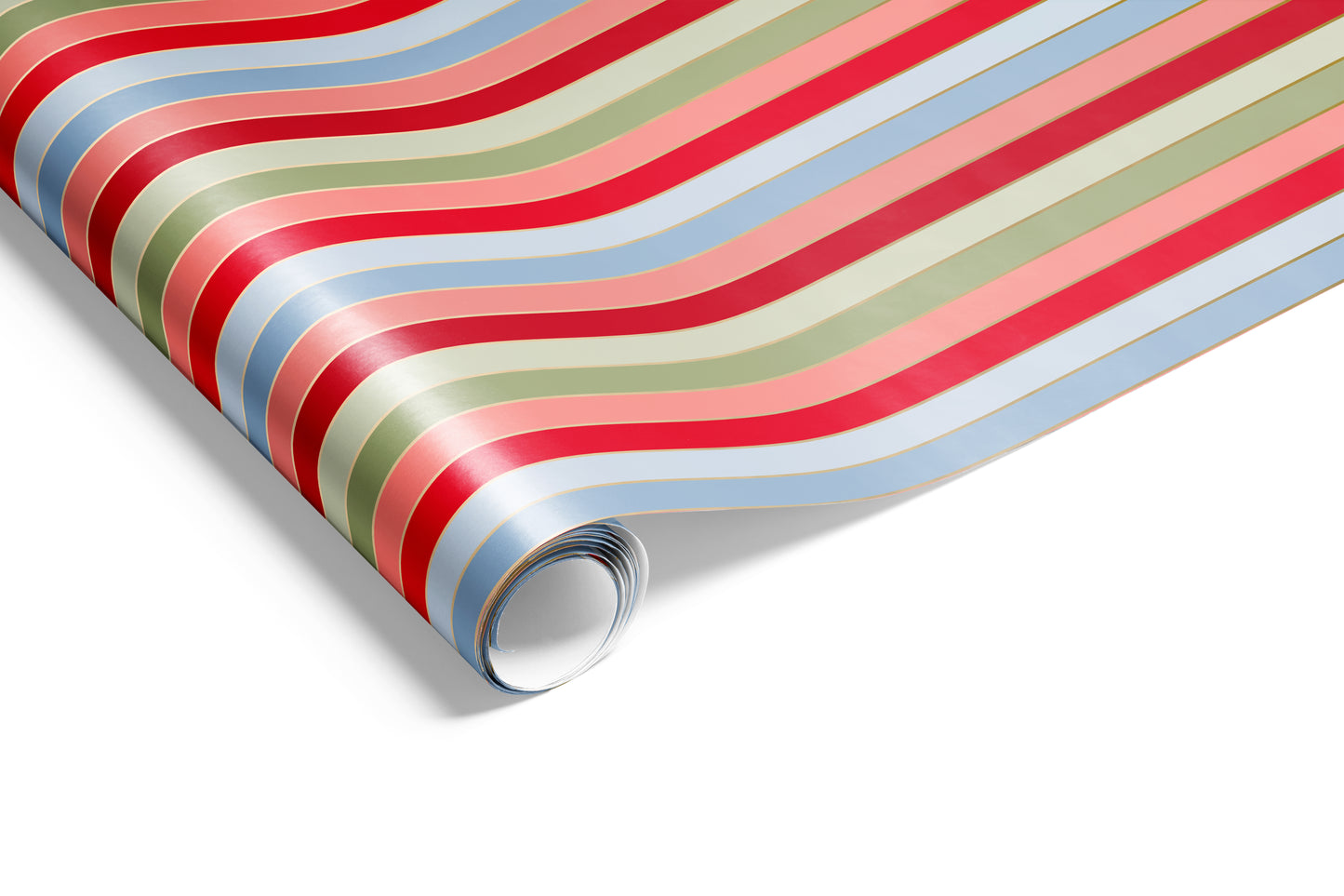 Merry Stripes Wrap Red French Blue Pistachio