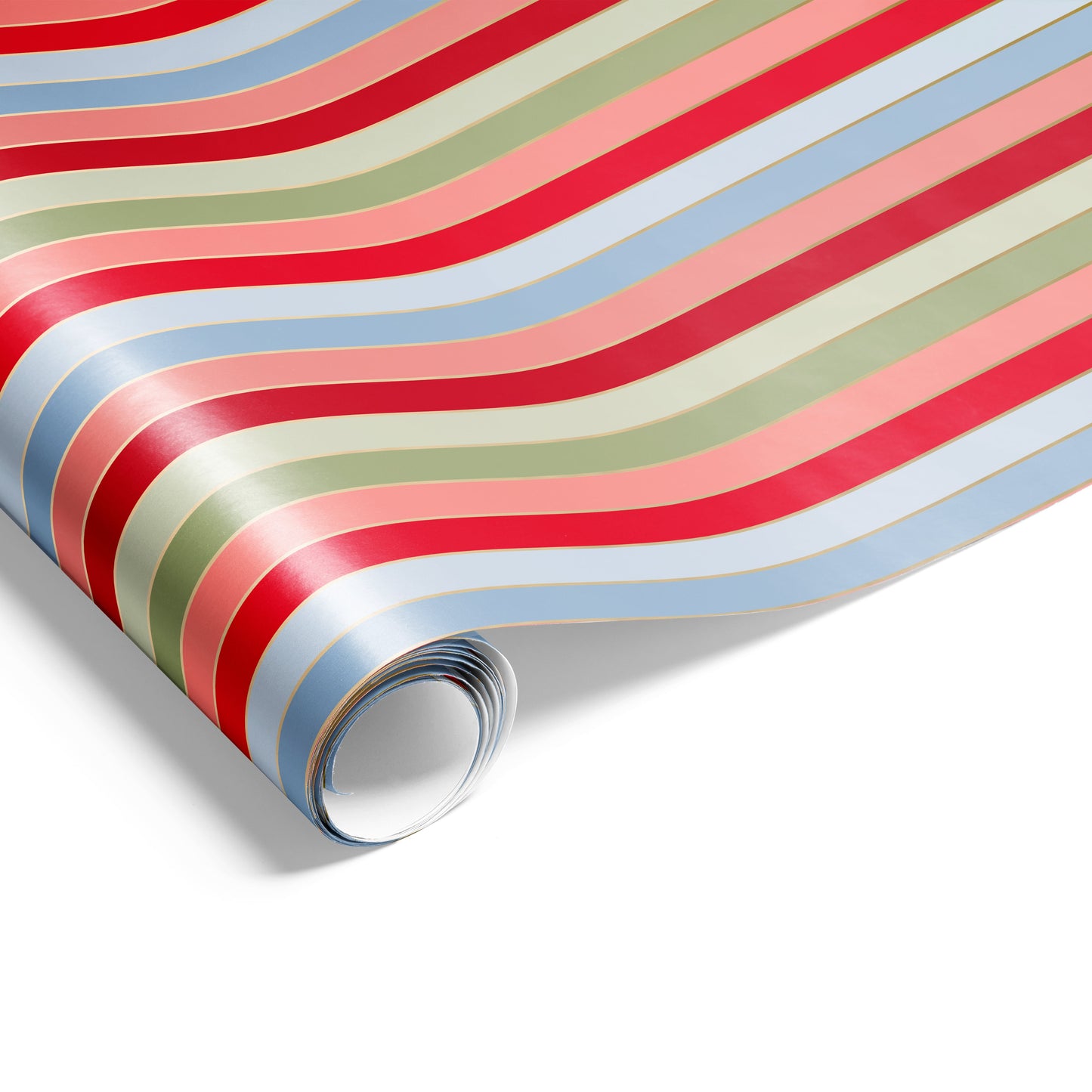 Merry Stripes Wrap Red French Blue Pistachio