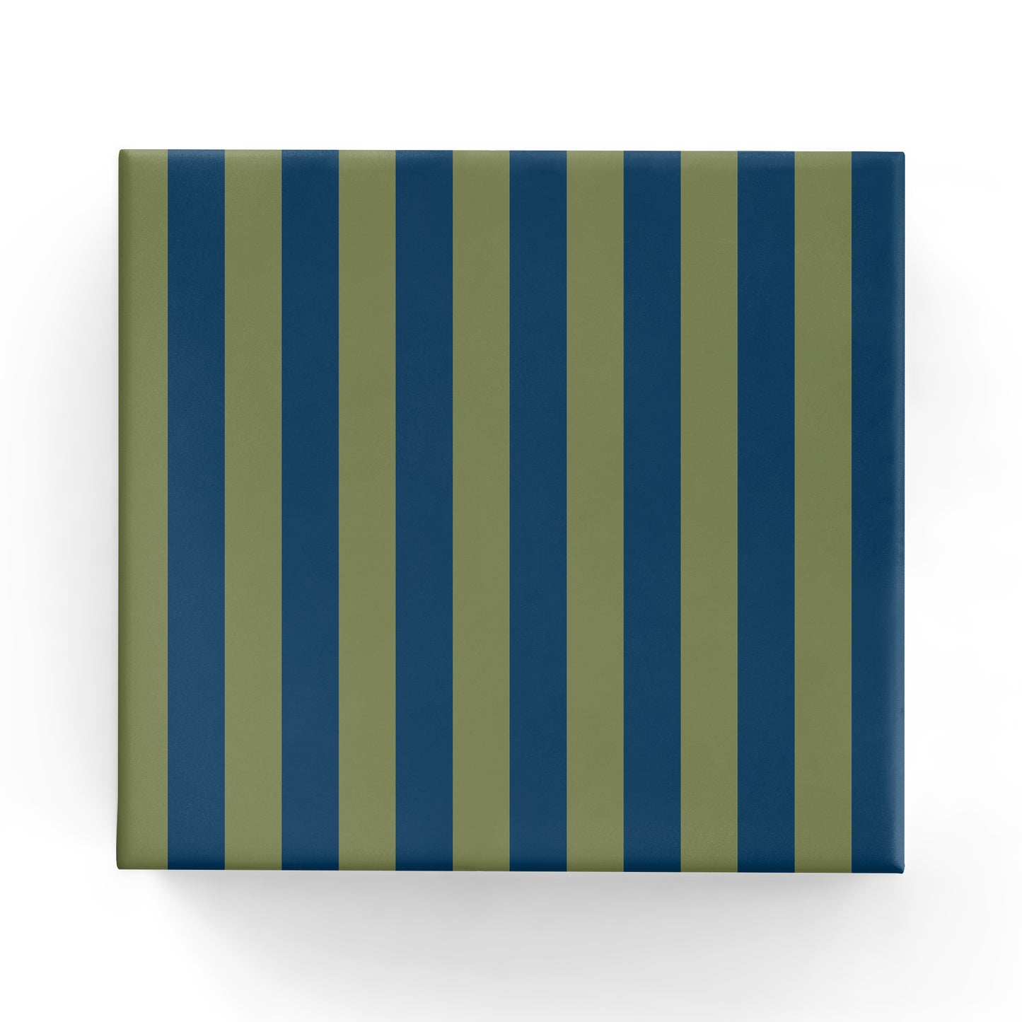 Two Colour Stripe in Matte Earth Green/Navy