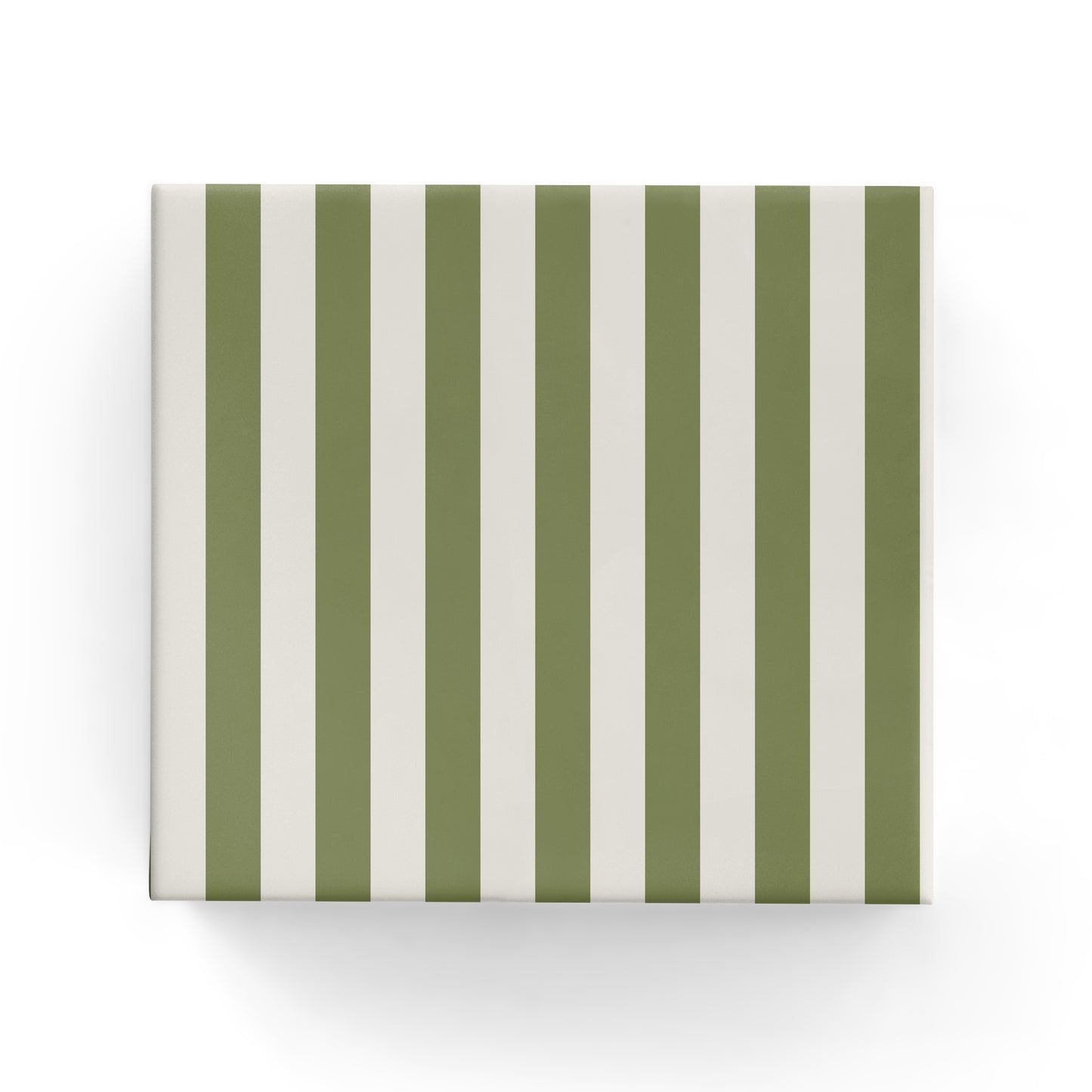 Two Colour Stripe in Matte Earth Green/Warm Gray