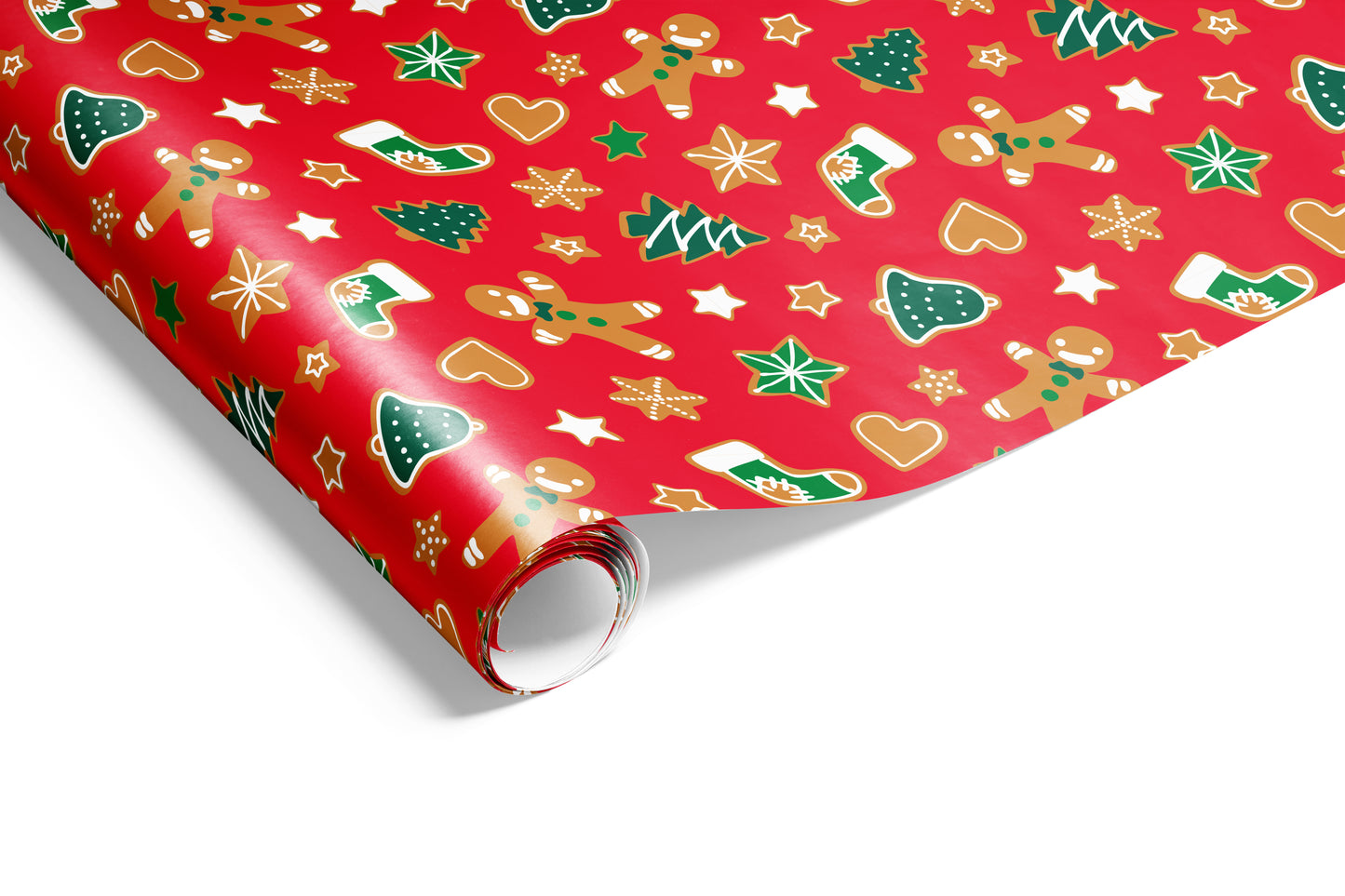 Xmas Gingerbread Wrap Red