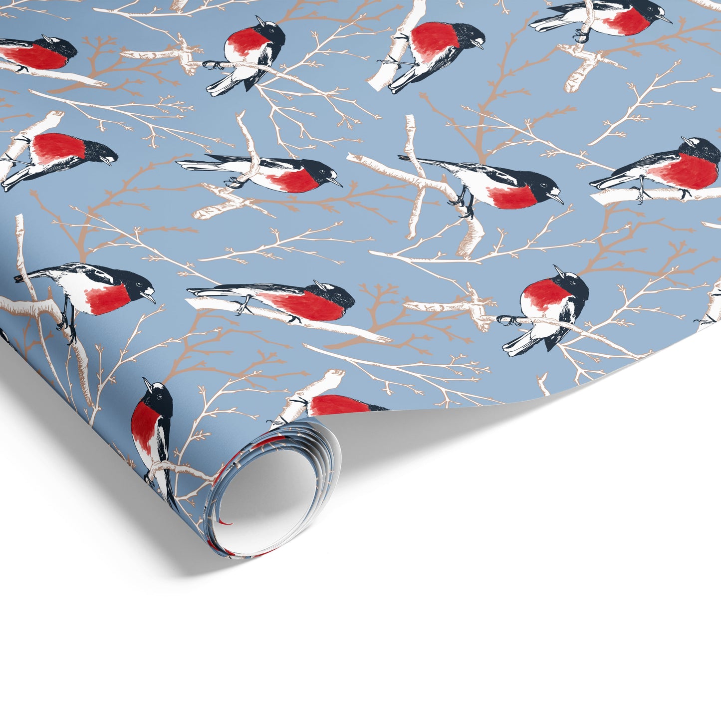 Robins on Matte Wrap French Blue