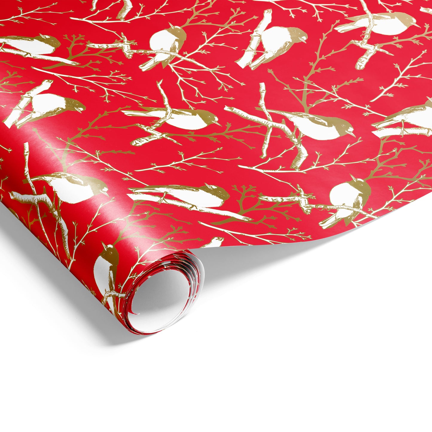 Robins Wrap Gold on Red