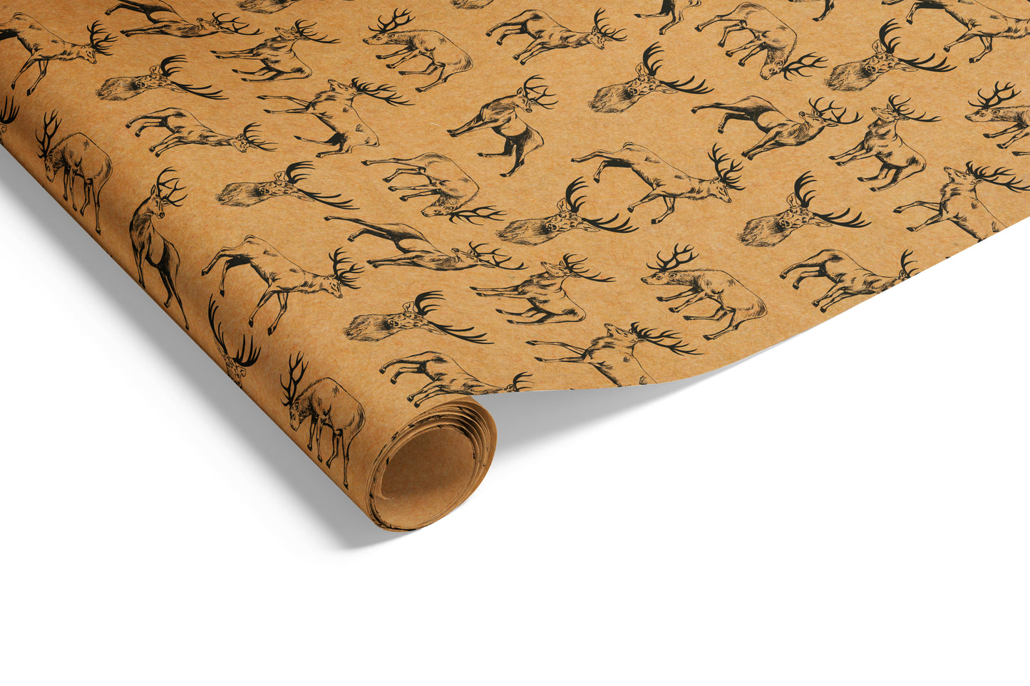 Stag on Kraft Wrap Graphite
