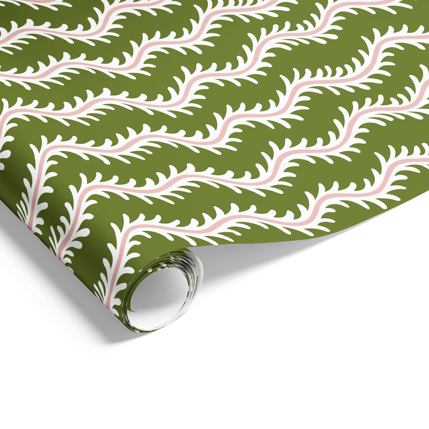 Vine on Matte Olive/Pink