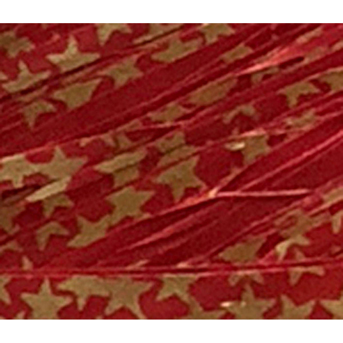 Star Raffia 5mm X 200mtrs Gold on Red
