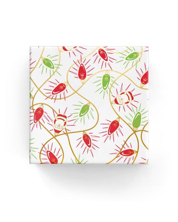 60cm Xmas Lights Wrap Gold Red Green