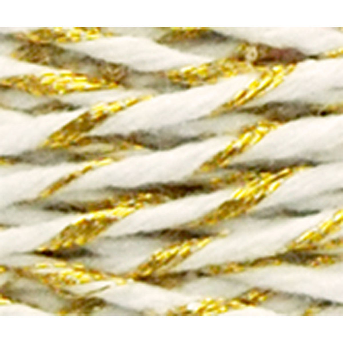 Metallic Twist Twine 1.5mm X 100mtrs White/Gold