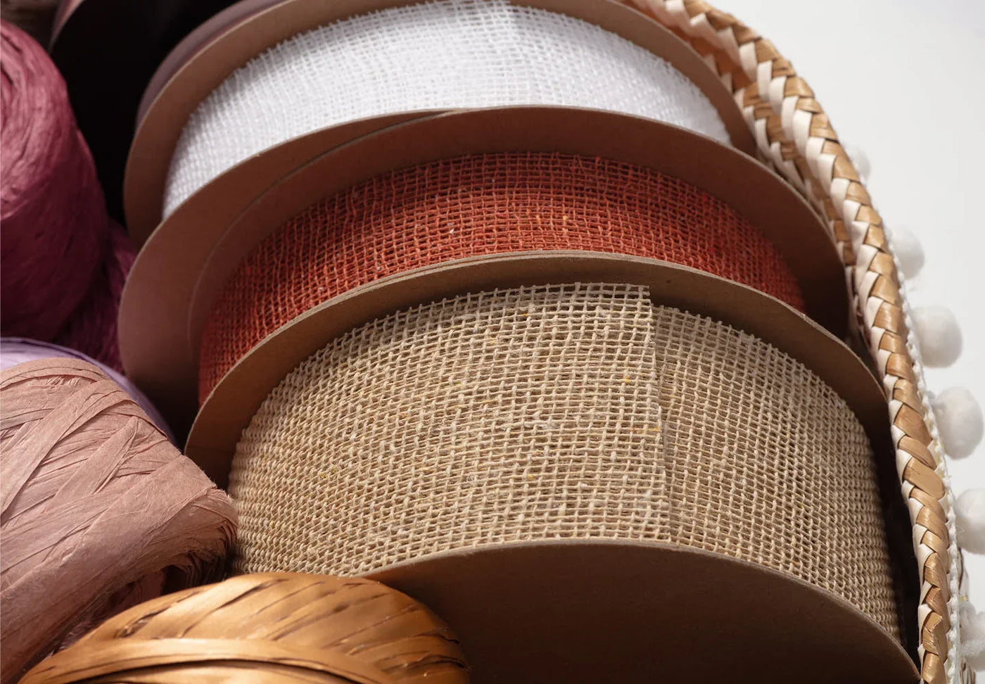 Cotton Raw Mesh Ribbon