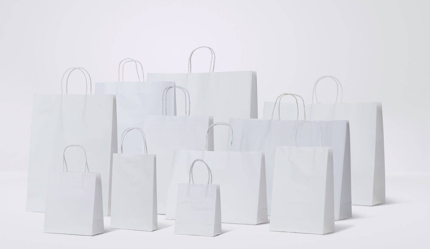 White Kraft Carry Bags