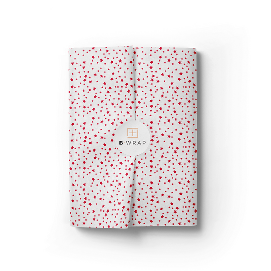 Stars Tissue Paper Red