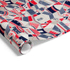 Castles on Matte Wrap Taupe Navy Red