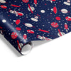 Space Wrap Navy Taupe Red