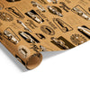 Vintage Cars on Kraft Wrap