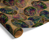 Watercolour Paua on Kraft Wrap