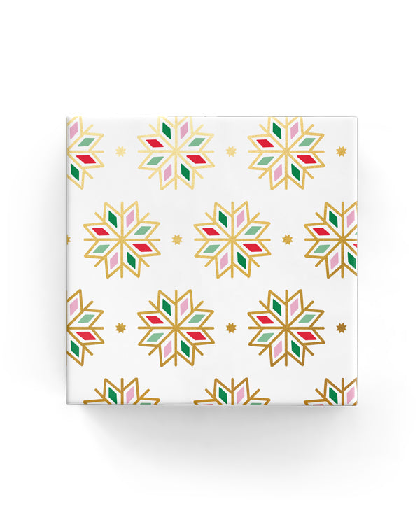 Cutout Snowflakes Wrap Red Green Pink