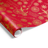 Xmas Punch Wrap RichRed Gold