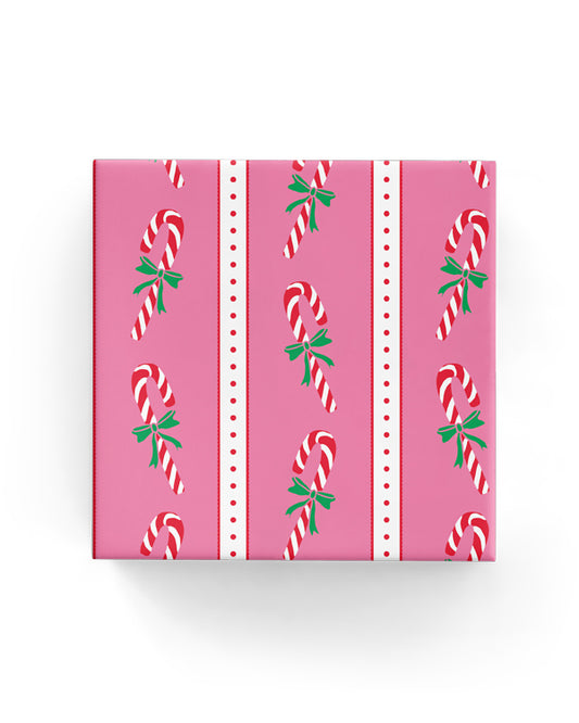 Candy Canes Wrap Pink Red Green