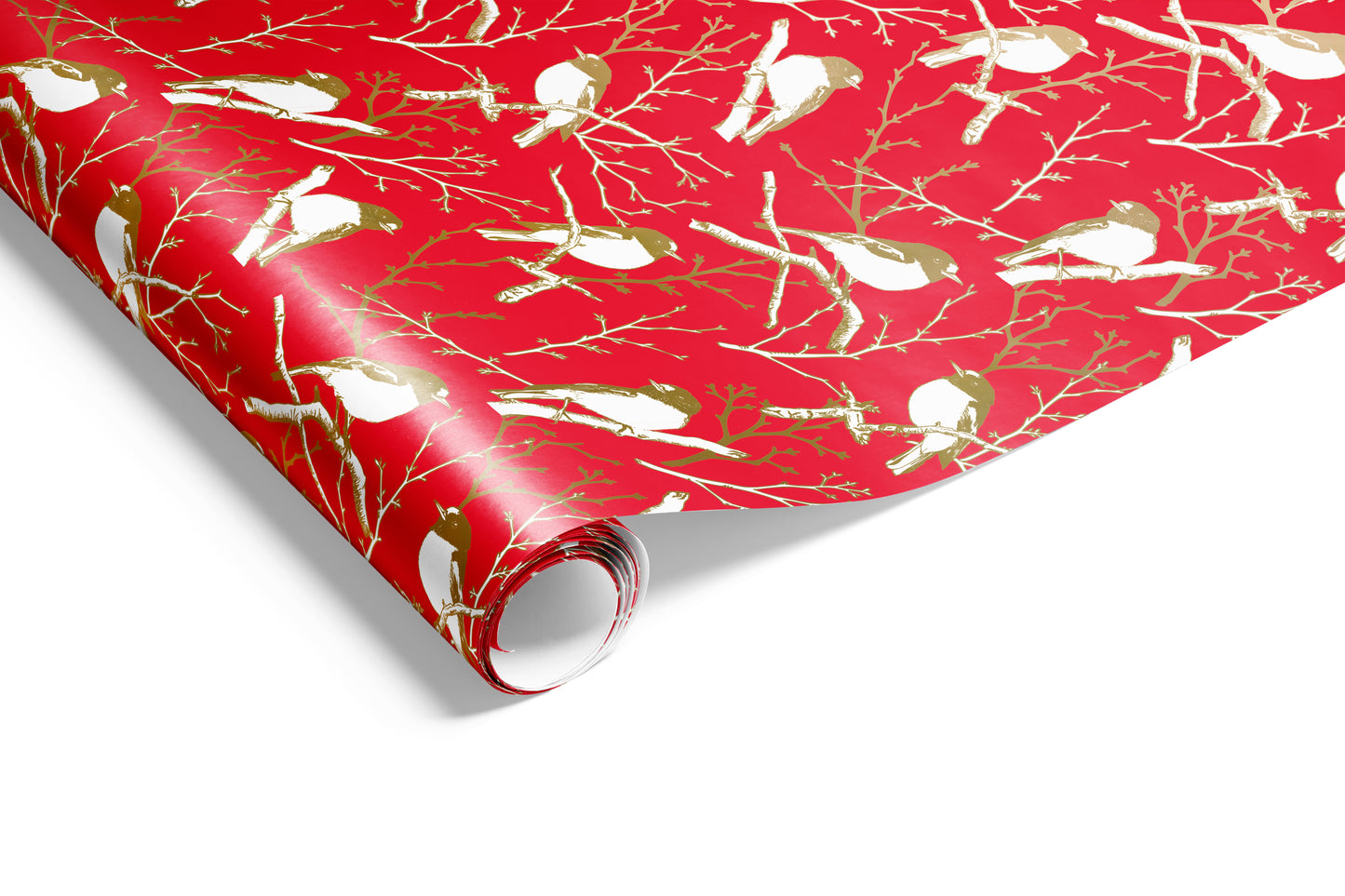 Robins Wrap Gold on Red