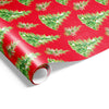 Watercolour Trees Wrap Red