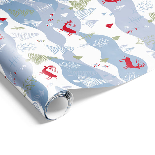 Xmas Yule Wrap French Blue