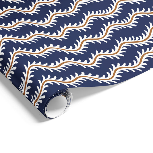 Vine on Matte Navy/Tobacco