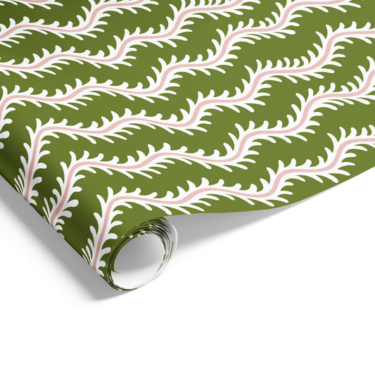 Vine on Matte Olive/Pink