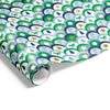 Festive Scallop on Matte Wrap Blue/Green