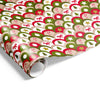 Festive Scallop Wrap Dk Red/Olive