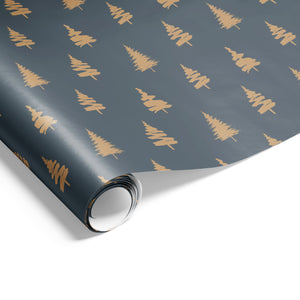 Xmas Ink Tree on Matte Wrap Camel/Charcoal
