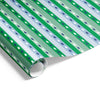 Christmas Stripe on Matte Wrap Blue/Green
