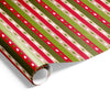 Christmas Stripe Wrap Dk Red/Olive