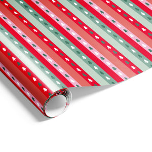Christmas Stripe Wrap Red/Gum
