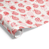 Watercolour Bauble Wrap Red/Beige