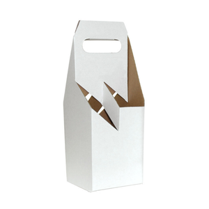 Wine Box Carrier 4 Btl White 184x184x305mm
