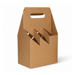 Wine Box Carrier 6 Btl Natural Kraft 178x267x305mm