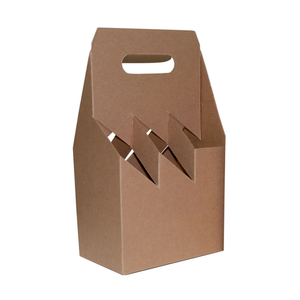 Wine Box Carrier 6 Btl Natural Kraft 178x267x305mm