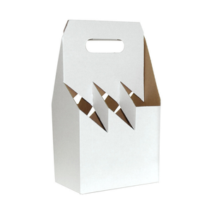Wine Box Carrier 6 Btl White 178x267x305mm