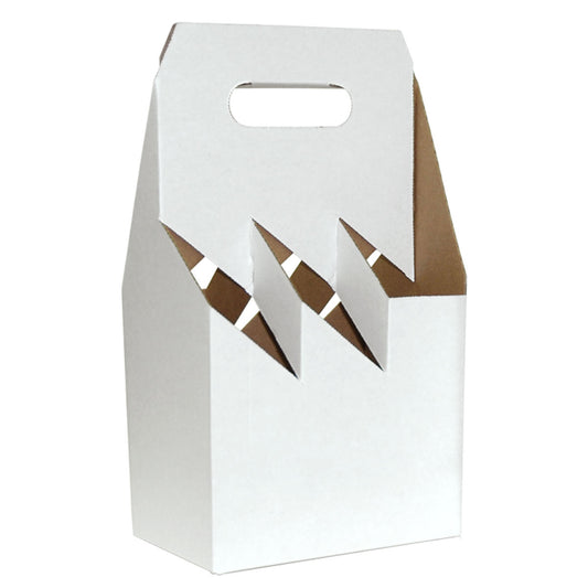 Wine Box Carrier 6 Btl White 178x267x305mm