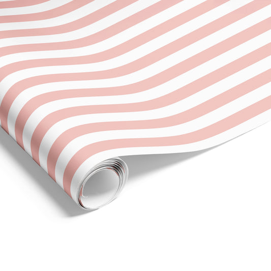Cafe Stripes on Matte Wrap Dusty Pink