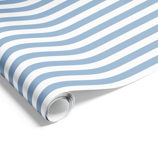 Cafe Stripes on Matte Wrap French Blue