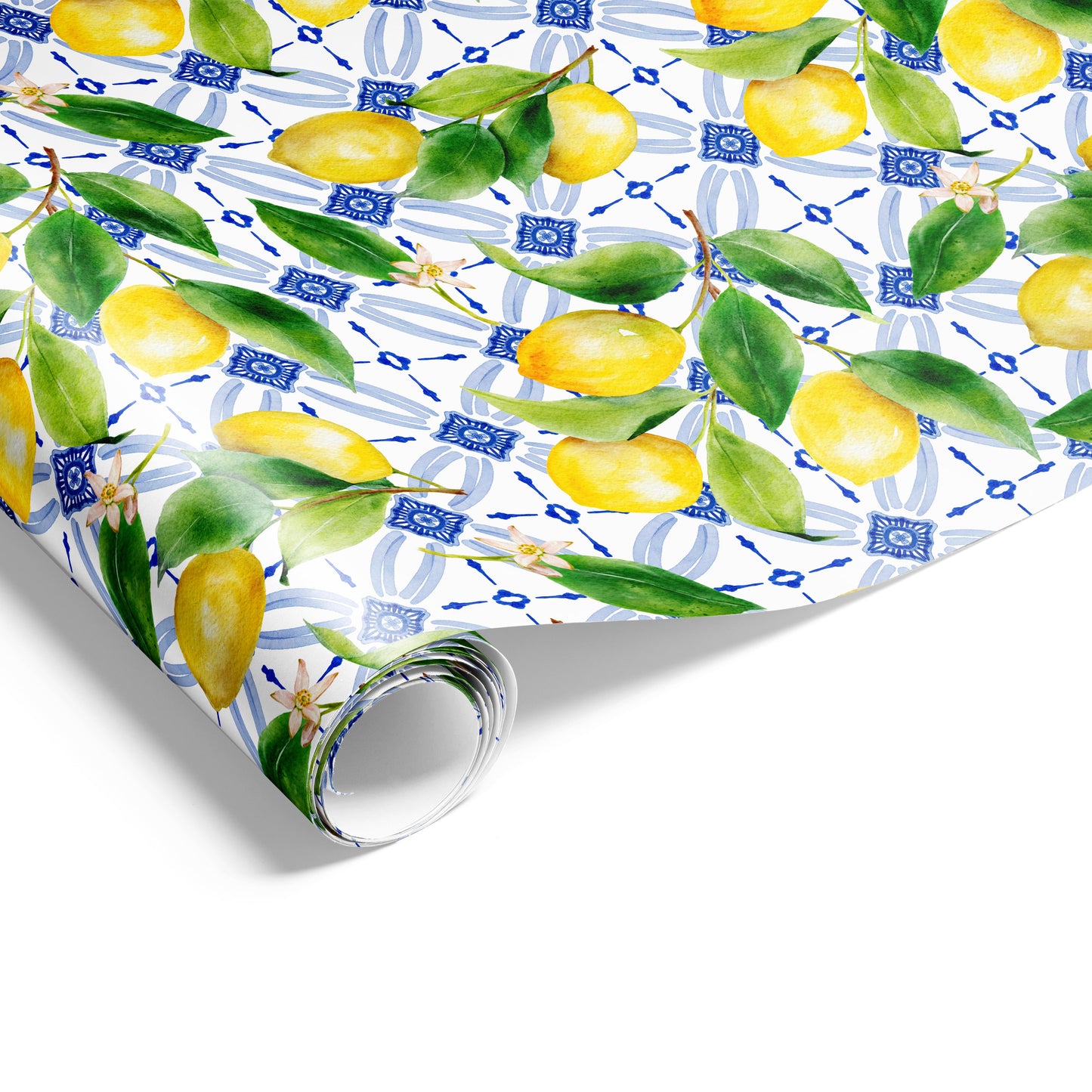 Lemon Blue Tile Wrap