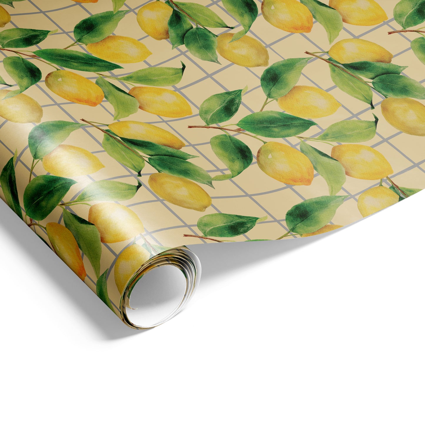 Lemon Trellis on Kraft Wrap
