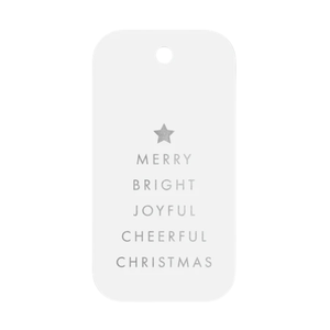 Gift Tags Xmas Cheer Silver Tag 20 pack