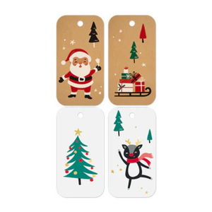 Gift Tags Happy Santa set - 20/pack