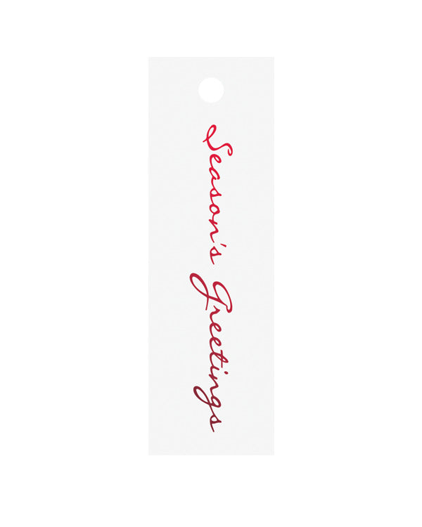 Gift Tags Seasons Greetings Red