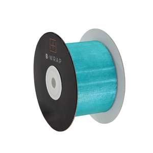 Cut Edge Organza 50mm X 50mtrs Aqua