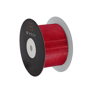 Cut Edge Organza 50mm X 50mtrs Dark Red